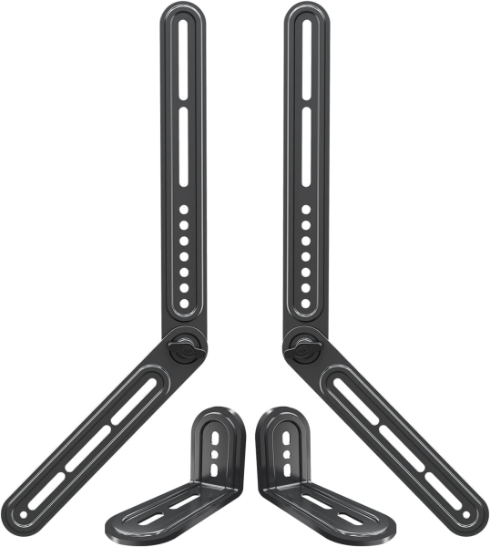 Mounting Dream Universal Soundbar Halterung für Montage über/unter TV (MD5420-03) (Flexible Befestigung mit L-Halter & Verlängerung – Drehbar um 180° bis 6,8 kg Traglast)
