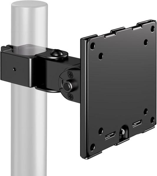 PUTORSEN Universelle Stahlhalterung für Monitorständer bis 49 Zoll (3,5 cm Stange) (Schwerlast-Arm bis 20 kg – Für Ultrawide Monitore, VESA 75/100, Neigbar & 360° Drehbar.)
