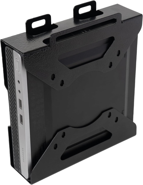Shinar Metall Halterung für HP Desktop Mini, ProDesk & EliteDesk (VESA/Wand/Tisch) (Universeller Montagebügel für HP Mini PCs – VESA 75x75/100x100, Untertisch- & Wandmontage bis 5 kg.)