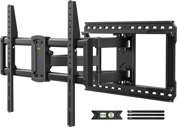 USX-MOUNT TV Wandhalterung Schwenkbar & Neigbar für 37-90 Zoll (bis 68kg) – Ausziehbarer Doppelarm, VESA bis 600x400