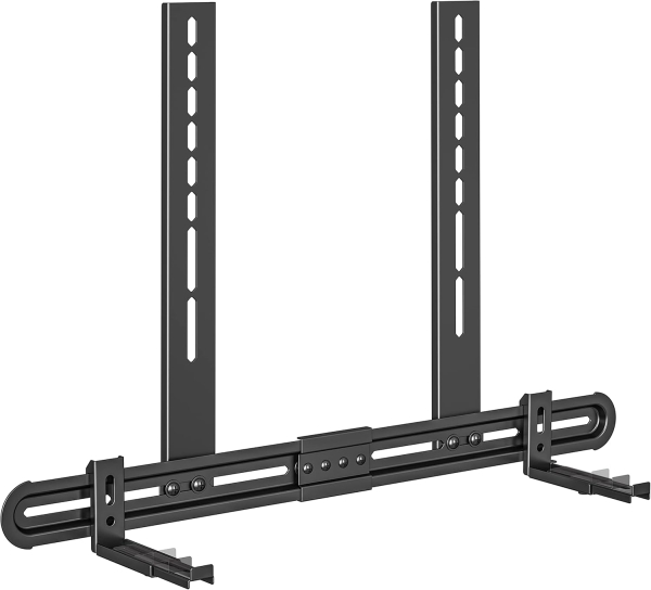 USX-MOUNT Universal Soundbar Halterung für Soundbars mit & ohne Löcher (Verstellbare TV- & Wandhalterung mit Anti-Rutsch-Sockel (87,5–154 mm) bis 6 kg Traglast.)