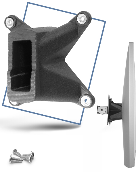 VESA Adapter kompatibel mit HP Omnistudio X All-in-one PC (32-c0073ng 32-c0075ng, 32-c0077ng, 32-c0177ng, 32-c0275ng, 32-c0670ng, 32-c0770ng, 32-c0777ng) - 75x75mm
