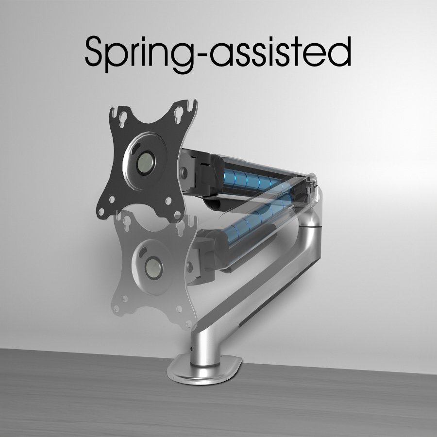 3IDEE Flexi-Lite Monitor Halterung 2 Monitore für 17-32" Bildschirme, modernes Design, voll beweglich & verstellbar