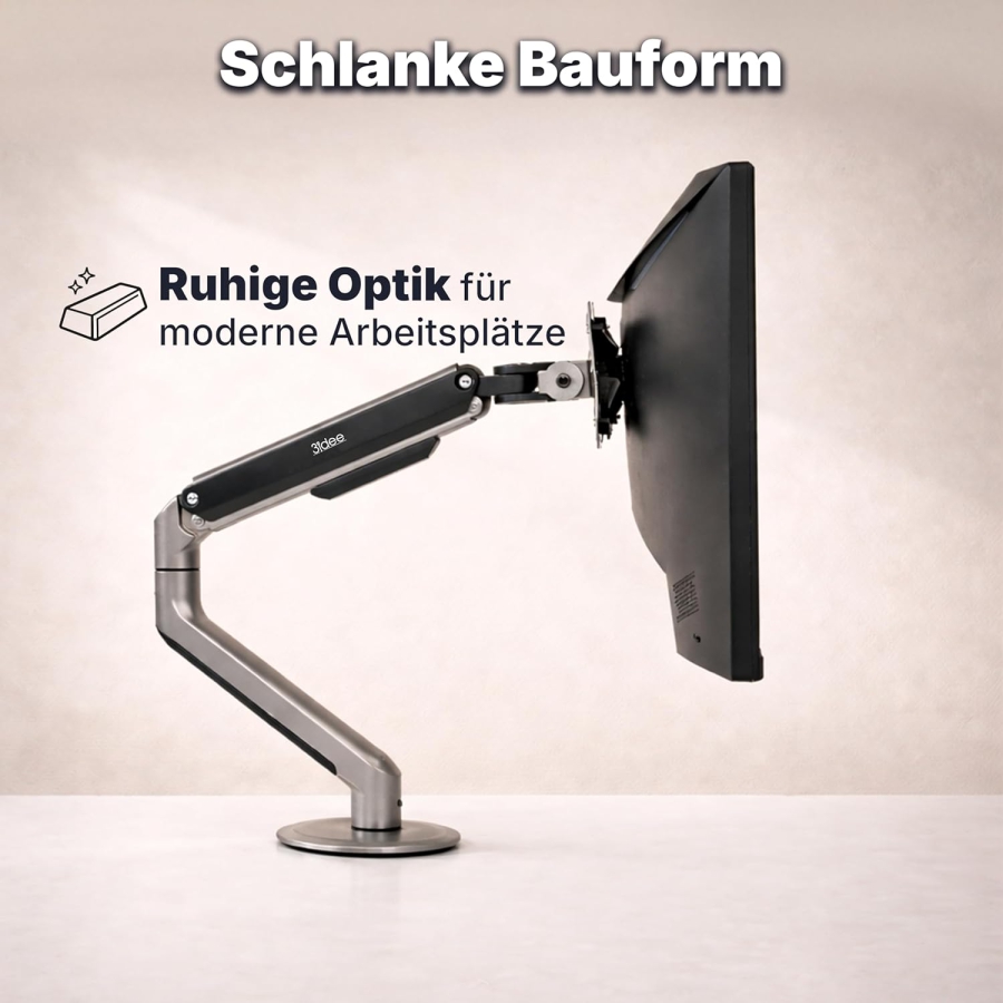 3IDEE Flexi-Lite Single Monitorarm für 13-32 Zoll Bildschirme (Max. 9 kg)