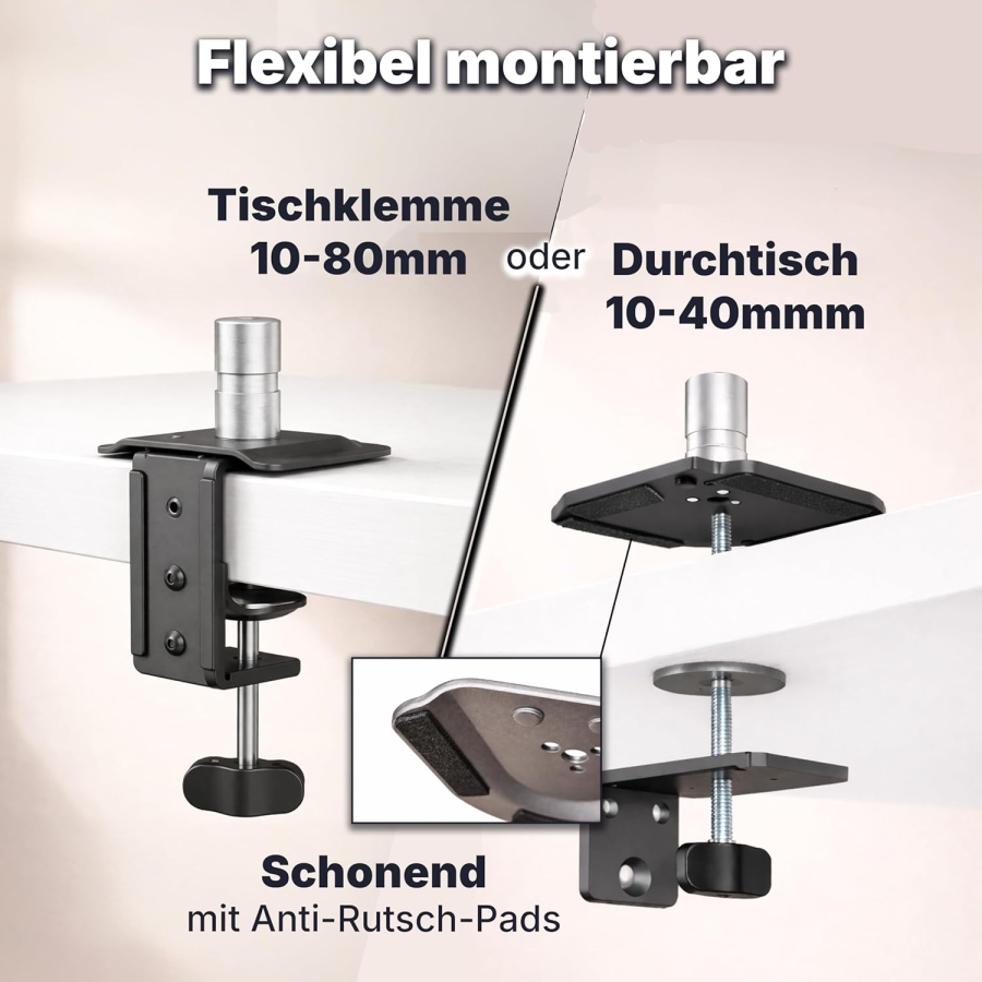 3IDEE Flexi-Lite Single Monitorarm für 13-32 Zoll Bildschirme (Max. 9 kg)