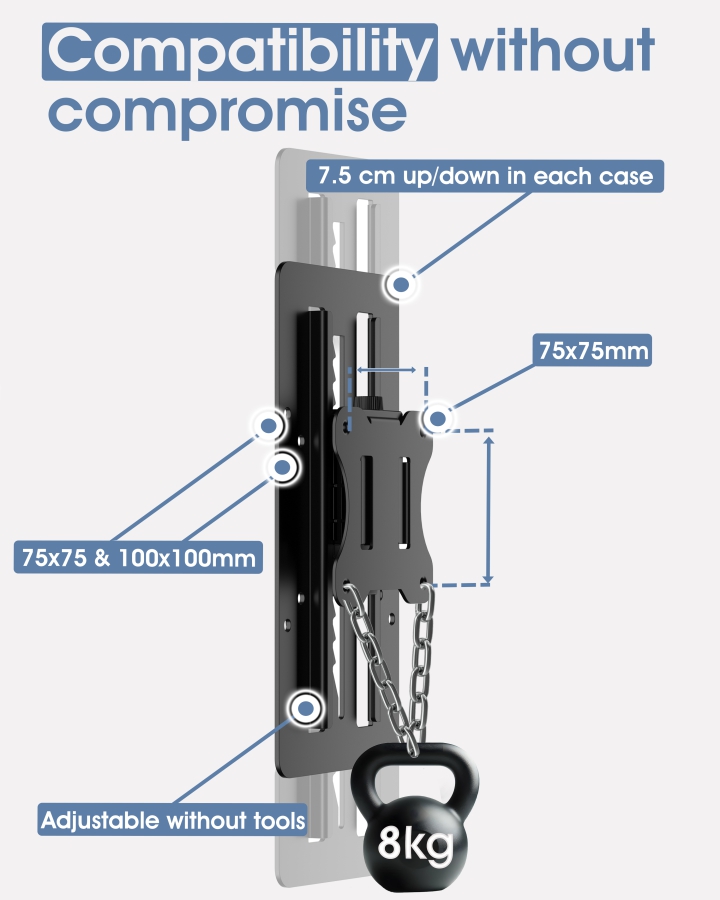 3IDEE VertiFlex VESA Höhenadapter