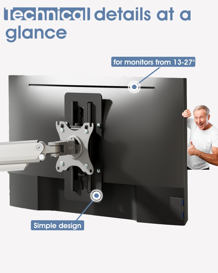 3IDEE VertiFlex VESA Höhenadapter
