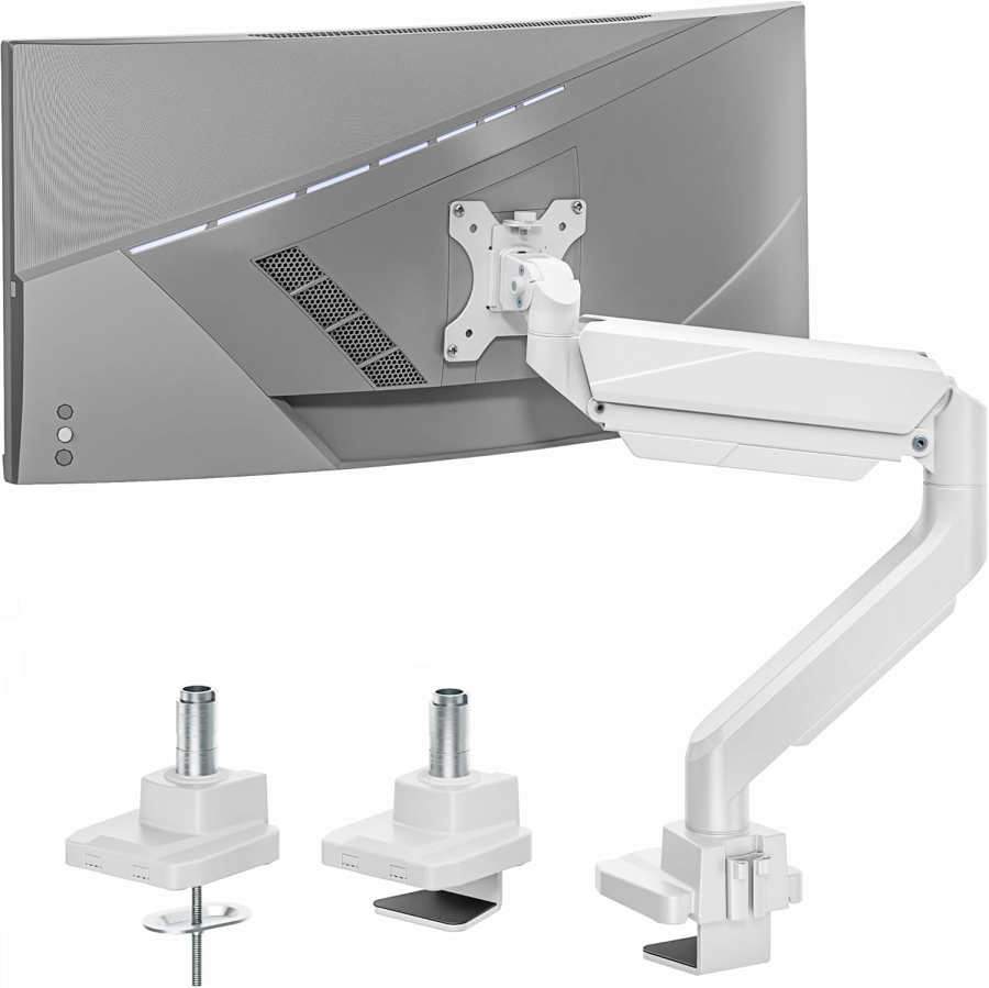 ARES WING Monitorarm Weiß 17–49" | bis 18 kg