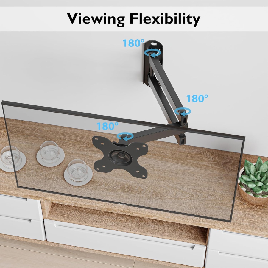 BONTEC Wandhalterung für 13-30" Monitore, bis 15kg, platzsparendes Design