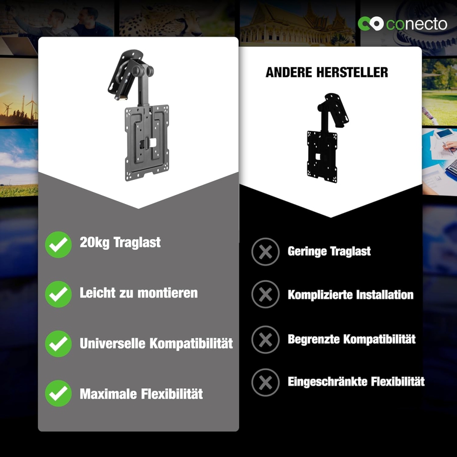 conectoTV Deckenhalterung 19–43" | VESA 200x200