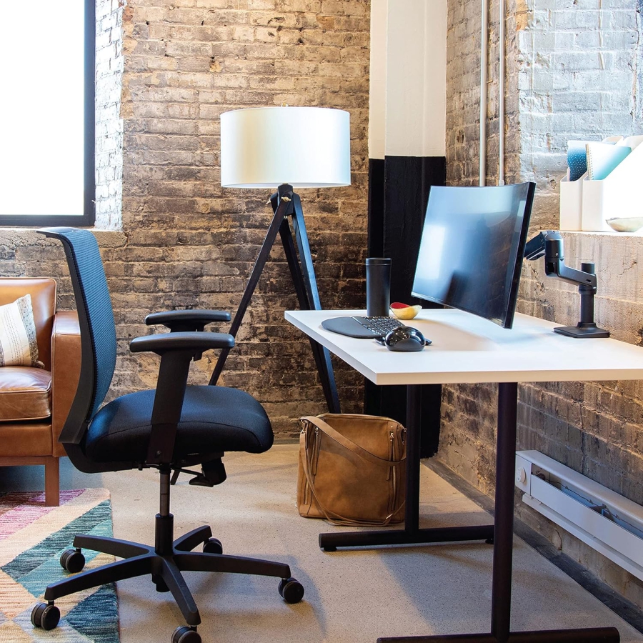 Ergotron LX Monitor Tischhalterung (Schwarz) für Bildschirme bis 34 Zoll (Premium Monitorarm mit patentierter Constant Force Technologie für mühelose Positionierung bis 11,3 kg.)