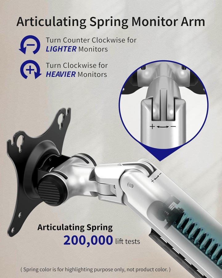 Ergounion 3-fach Monitor Halterung (Aluminium) für 13–40 Zoll (Premium Tischhalterung für drei Monitore bis je 11,3 kg – Mit langlebiger mechanischer Feder.)