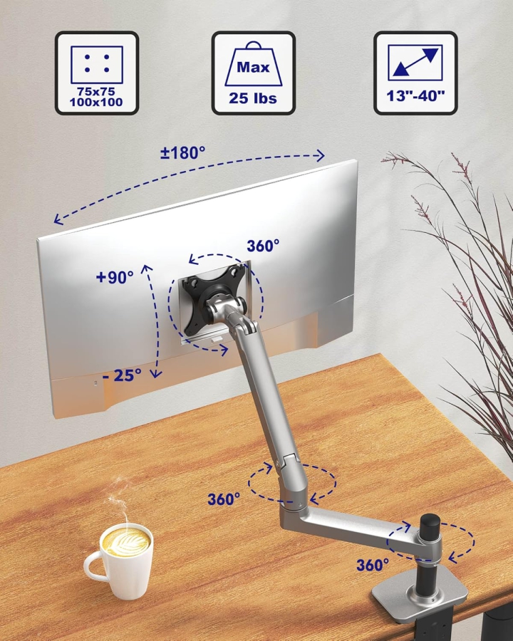 Ergounion RLAX E6 Monitorarm 13–40" | 3–11 kg