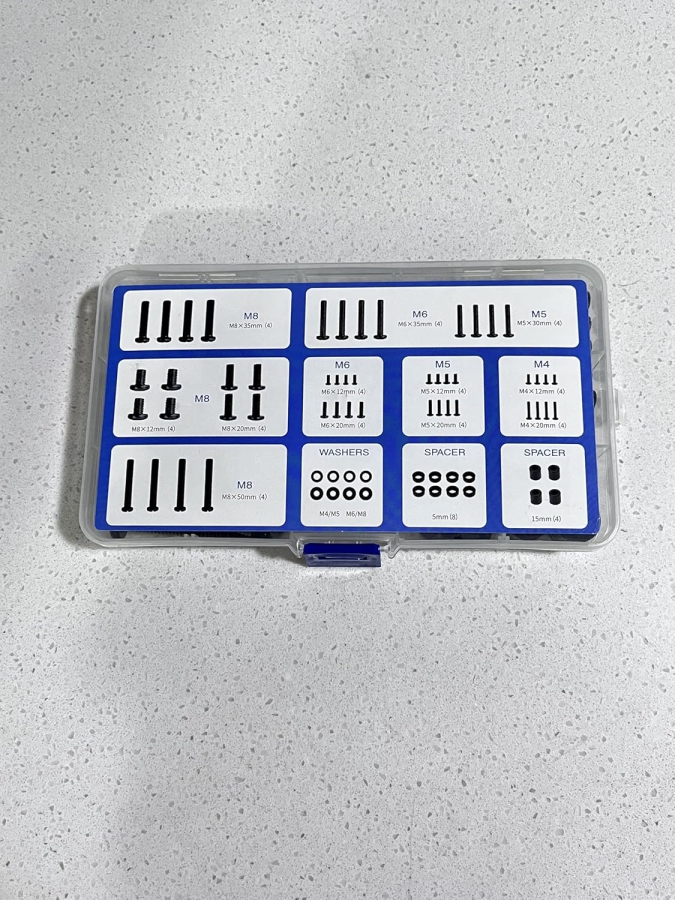 GINKGO Universal VESA Schrauben Set für TV & Monitor (M4, M5, M6, M8) (68-teiliges Montage-Kit für Wandhalterungen & Ständer – Kompatibel bis 80 Zoll.)