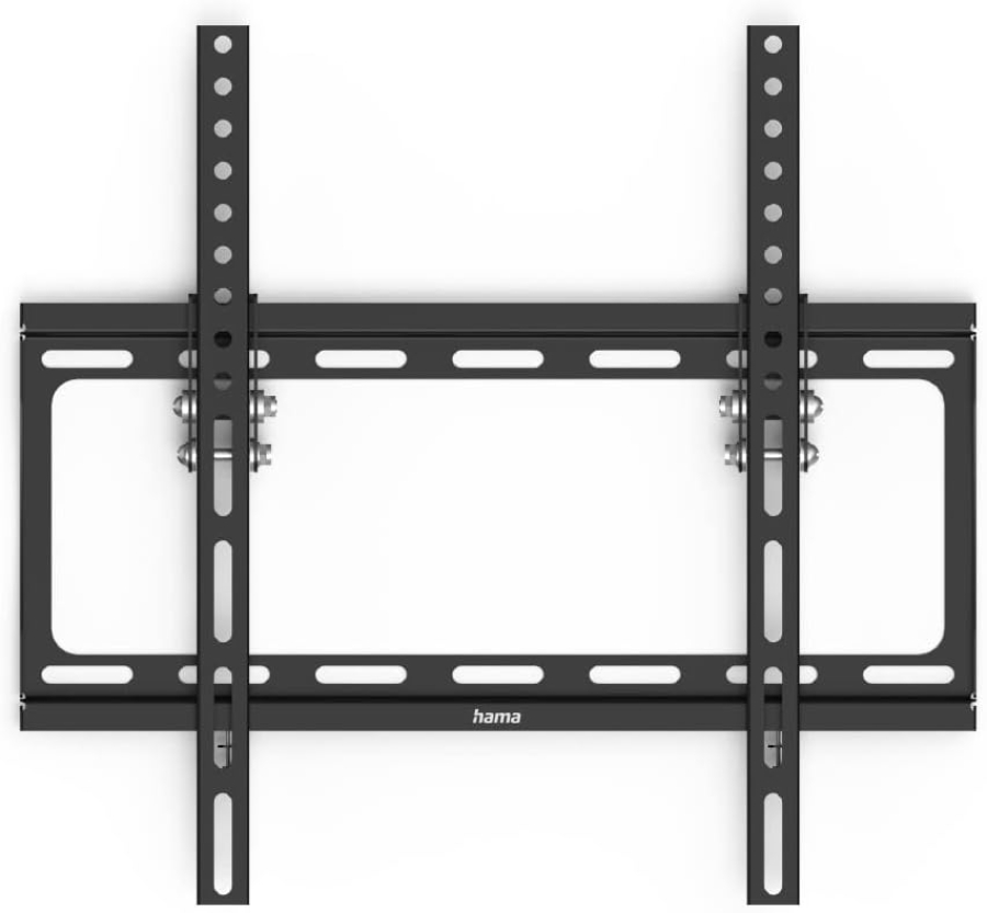 Hama TV Wandhalterung Neigbar für 32-75 Zoll Fernseher (VESA 400x400) (Ultraflache Fernsehhalterung (2,4 cm Wandabstand) – Stufenlos 10° neigbar, bis 35 kg Traglast.)
