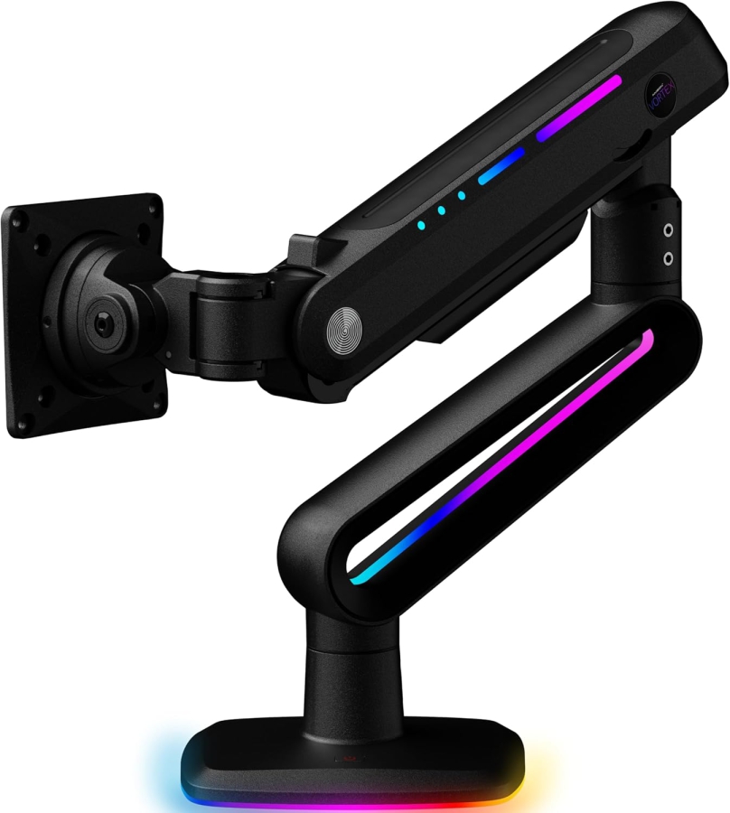 Invision Vortex RGB Gaming Monitorhalterung für 27–57 Zoll (VR200) (Das ultimative Upgrade für Ihre Battle-Station: Heavy Duty Arm bis 18 kg mit immersiver RGB-Beleuchtung.)