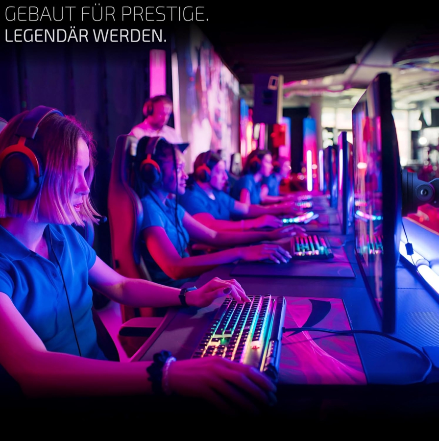 Invision Vortex RGB Gaming Monitorhalterung für 27–57 Zoll (VR200) (Das ultimative Upgrade für Ihre Battle-Station: Heavy Duty Arm bis 18 kg mit immersiver RGB-Beleuchtung.)