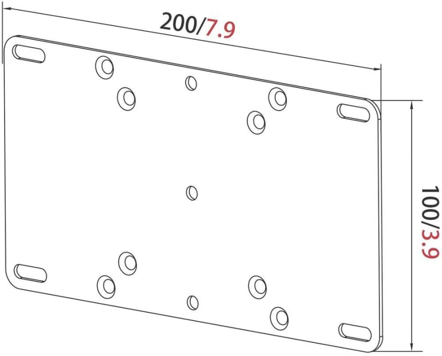 my wall HA2L VESA Adapter – Erweiterung für TV-Halterungen (75/100 auf bis zu 200)