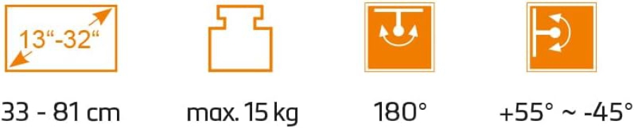 My Wall TV-Wandhalterung für Wohnmobile & Wohnwagen (HC1-3L) – Verriegelbar & Schwingungsgedämpft (Sicher Fernsehen auf Reisen: Schwenkbar, Neigbar & Arretierbar – Für Bildschirme bis 15 kg – 20 Jahre Garantie.)