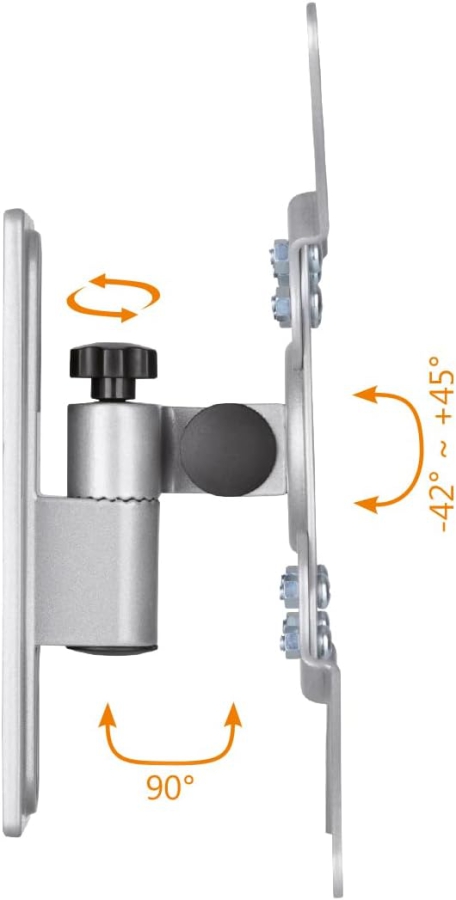 My Wall TV-Wandhalterung für Wohnmobile & Wohnwagen (HC2-1L) – Verriegelbar & Schwingungsgedämpft (Sicherer Halt während der Fahrt: Arretierbar, Schwenkbar & Neigbar – Bis 15 kg – 20 Jahre Garantie.)