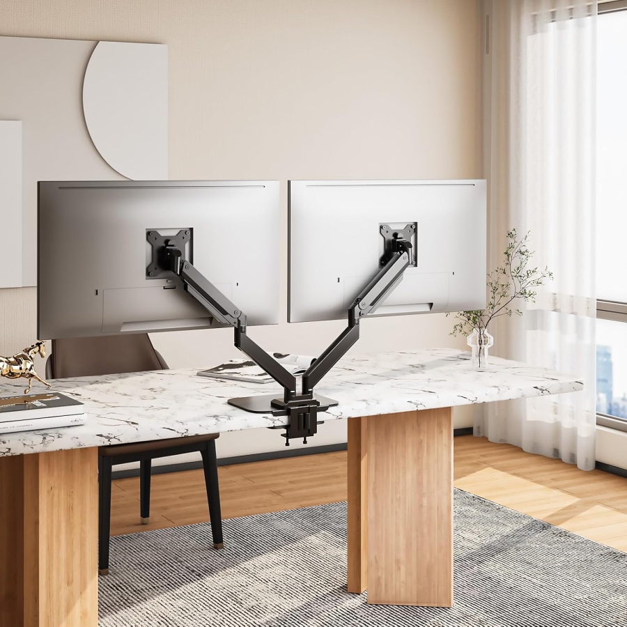 PUTORSEN Monitorhalterung Verstärkungsplatte für dünne & Glas-Tischplatten (Stahl) (Schutzplatte zur Gewichtsverteilung bei Monitorarmen – Passend für Klemmen & Tüllenbefestigung.)