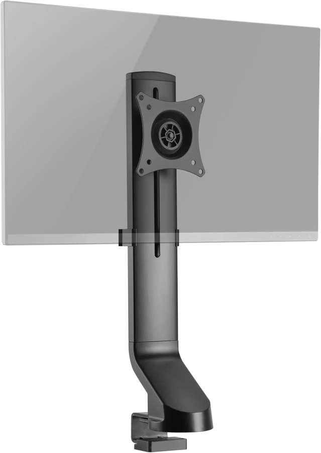 RICOO Monitor Tischhalterung (TS2011) für 13–32 Zoll Bildschirme (Robuster Monitorständer mit Tischklemme für Displays bis 7 kg – Höhenverstellbar & Drehbar.)