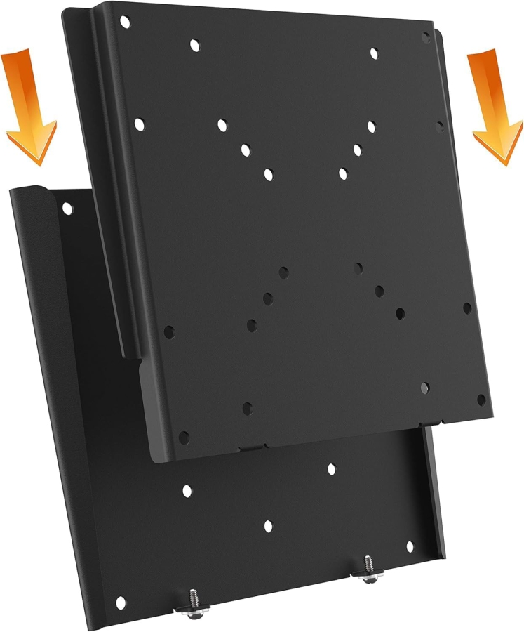 RICOO TV Wandhalterung Ultra Slim F0522 für 32-55 Zoll Flachbildschirme (Extrem flache, starre Monitorhalterung (14mm Wandabstand) – VESA bis 200x200, 30kg Traglast.)