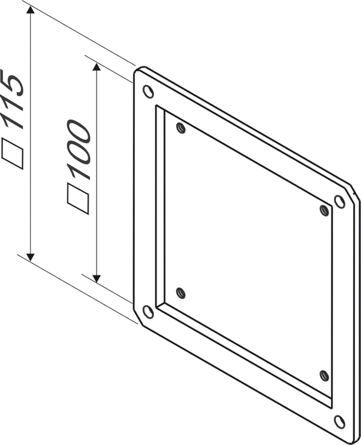 ROLINE VESA Adapter 75x75 auf 100x100 mm – Adapterplatte für Monitorhalterungen (Stabile Stahl-Erweiterung zur Befestigung von VESA 100 Bildschirmen an VESA 75 Armen – Inkl. Schrauben & Kratzschutz)