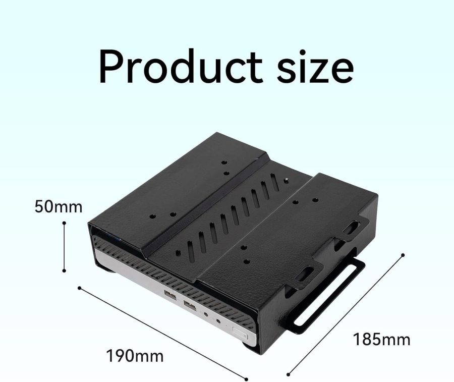 Shinar Metall Halterung für HP Desktop Mini, ProDesk & EliteDesk (VESA/Wand/Tisch) (Universeller Montagebügel für HP Mini PCs – VESA 75x75/100x100, Untertisch- & Wandmontage bis 5 kg.)