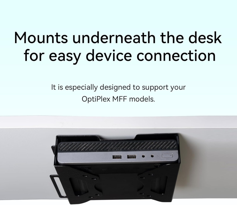 Shinar Metall Halterung für HP Desktop Mini, ProDesk & EliteDesk (VESA/Wand/Tisch) (Universeller Montagebügel für HP Mini PCs – VESA 75x75/100x100, Untertisch- & Wandmontage bis 5 kg.)