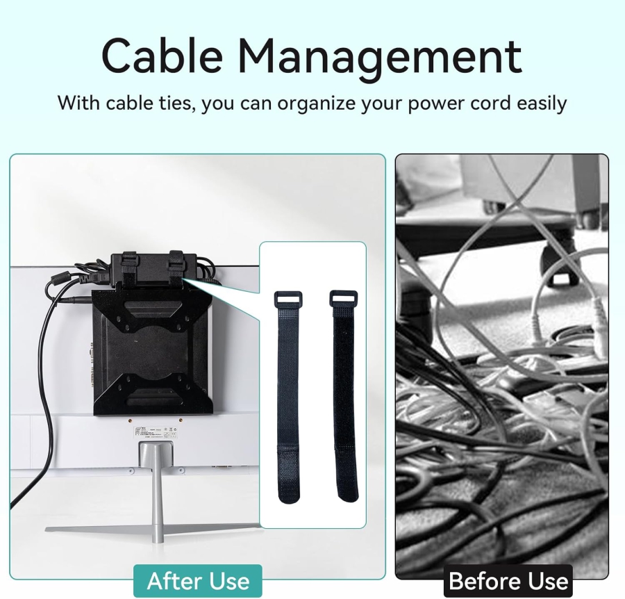 Shinar Metall Halterung für HP Desktop Mini, ProDesk & EliteDesk (VESA/Wand/Tisch) (Universeller Montagebügel für HP Mini PCs – VESA 75x75/100x100, Untertisch- & Wandmontage bis 5 kg.)