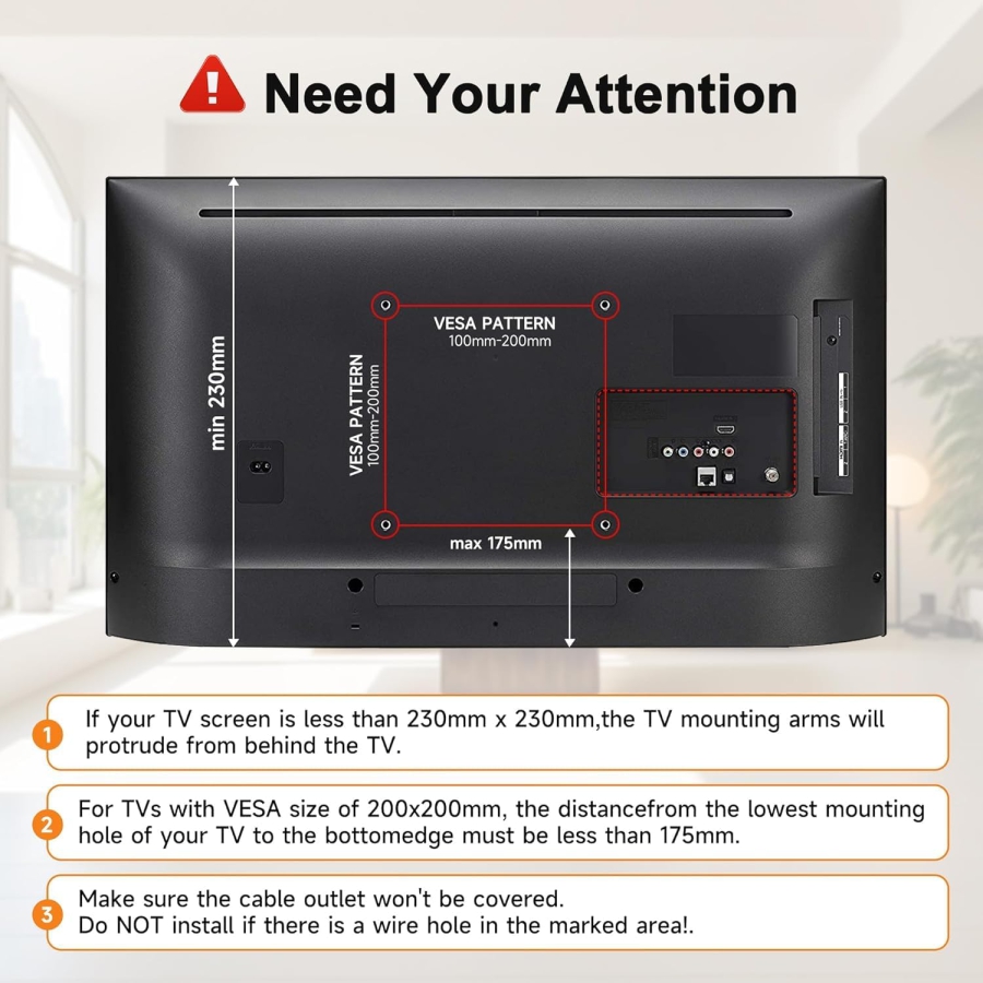 Universal TV & Monitor Ständer für 17–43 Zoll (Neigbar & Höhenverstellbar) (Eleganter Tischstandfuß mit Sicherheitsglas-Sockel für Bildschirme bis 40 kg – VESA max. 200x200 mm.)