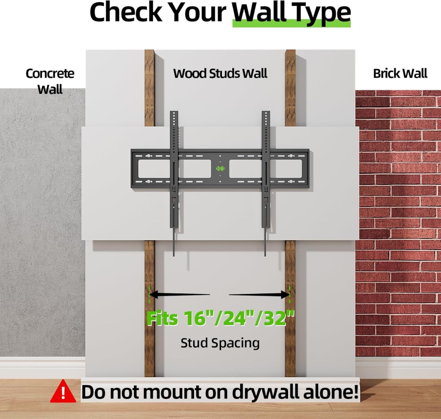 USX MOUNT Wandhalterung für 45-100" Bildschirme, bis 91kg Extreme Schwerlast