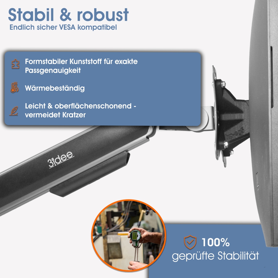 VESA Adapter für HP Serie 5 PRO und E-Serie G5 (524pf, 527pf, 527pq, 524pu, 527pu, E24q, E27q, E32k etc.)