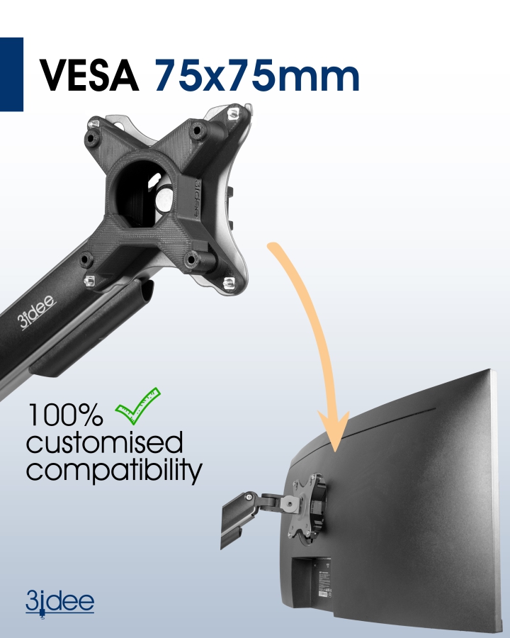 VESA Adapter für MSI Optix Monitor (MAG342CQR, MAG301CR2, AG321CQRDE, MAG342CQRVDE) - 75x75 mm