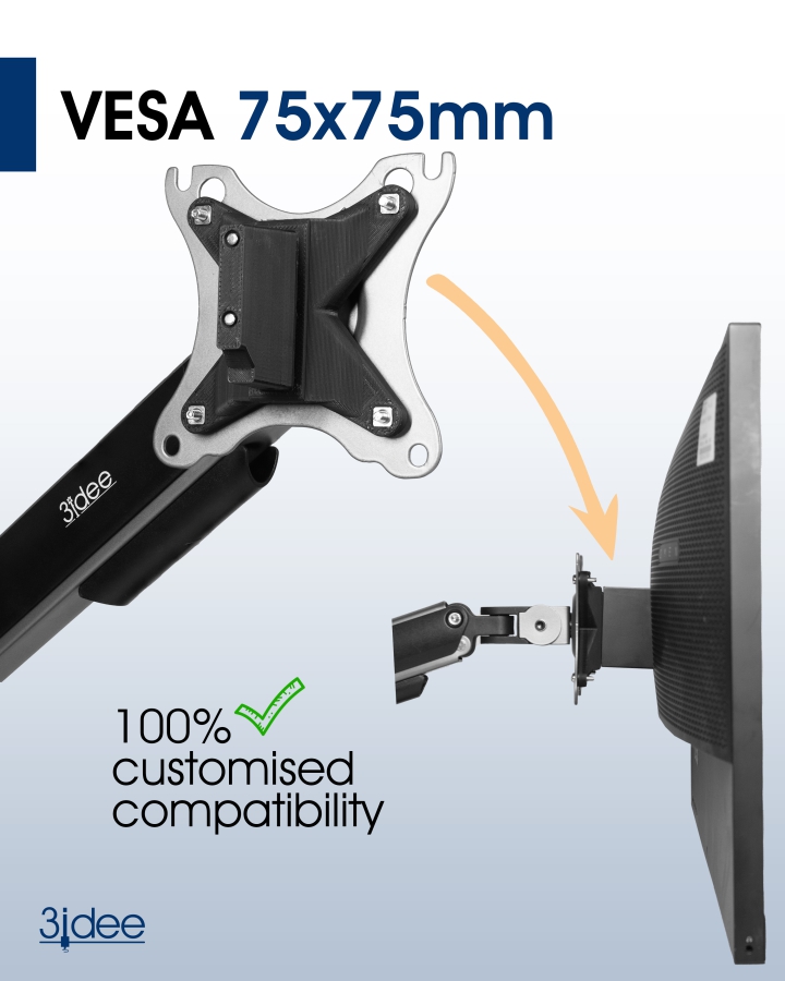 VESA Adapter für Omen by HP Gaming Monitor (27 und X27) - 75x75mm