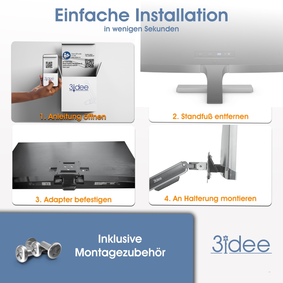 VESA Adapter kompatibel mit BenQ Monitor (EW277HDR)