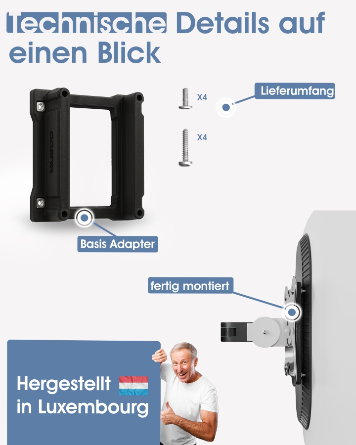 VESA Adapter kompatibel mit DELL Alienware Gaming Monitor (AW3423DW)