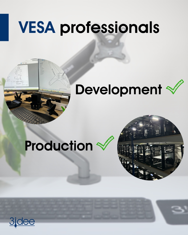 VESA Adapter kompatibel mit HP Monitor (22f, 24f, 27f, 22es, 22ea, 22er, 24es, 24ea, 24er, 27es, 27ea, 27er, U27) - 75x75mm