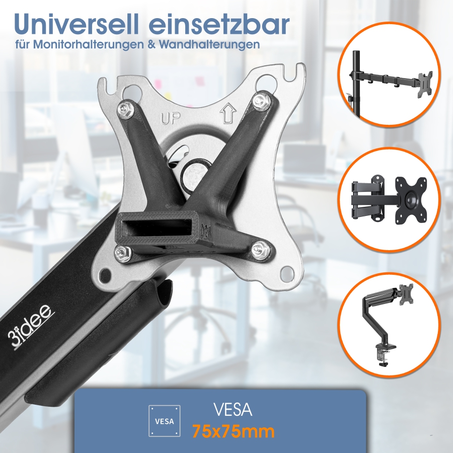 VESA Adapter kompatibel mit HP Monitor (22f, 24f, 27f, 22es, 22ea, 22er, 24es, 24ea, 24er, 27es, 27ea, 27er, U27)