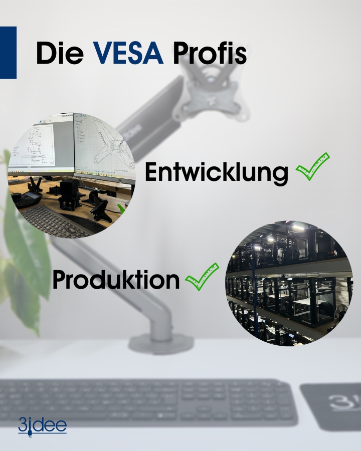 VESA Adapter kompatibel mit HP Monitor (22m, 24m, 27m)