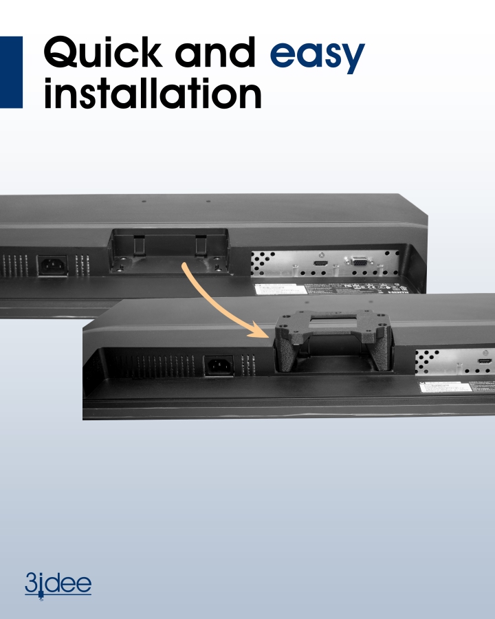 VESA Adapter kompatibel mit HP Monitor (32s) - 75x75mm