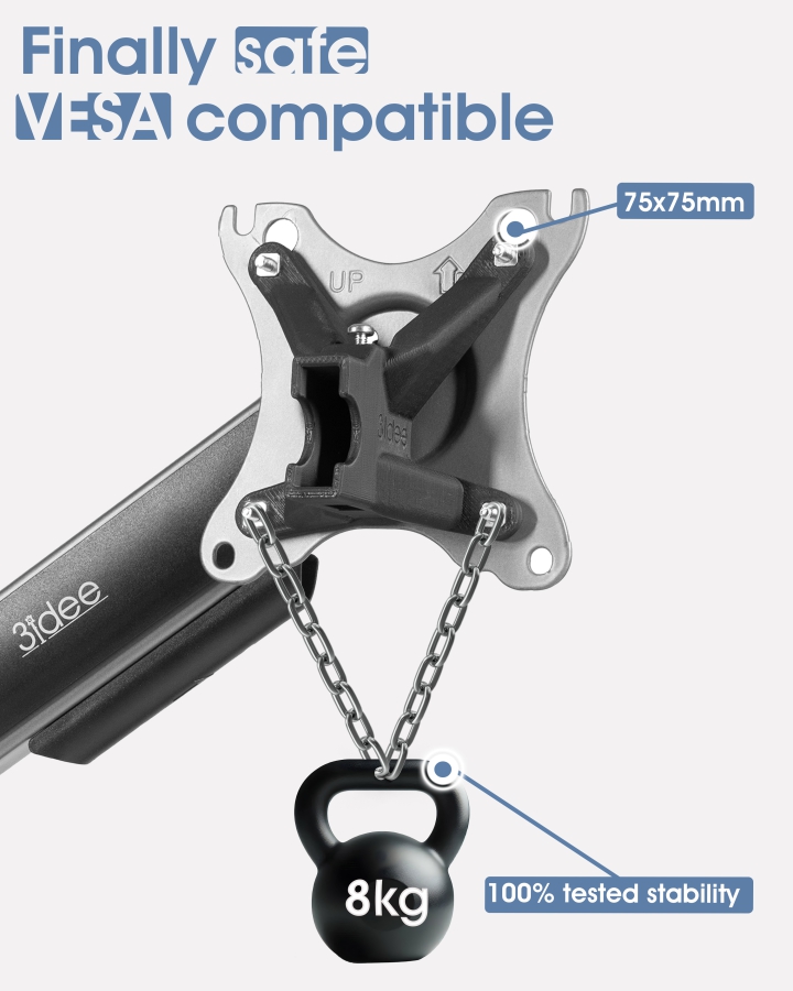 VESA Adapter kompatibel mit HP Monitor (M22f, M24f, M24fd, M24fw, M27f, M27fd, M27fq, M27fw, M32f, M32fw, 524sa, 524sf, 524sw, 527sa, 527sf, 527sw, 527sf, 527sw, 532sf)
