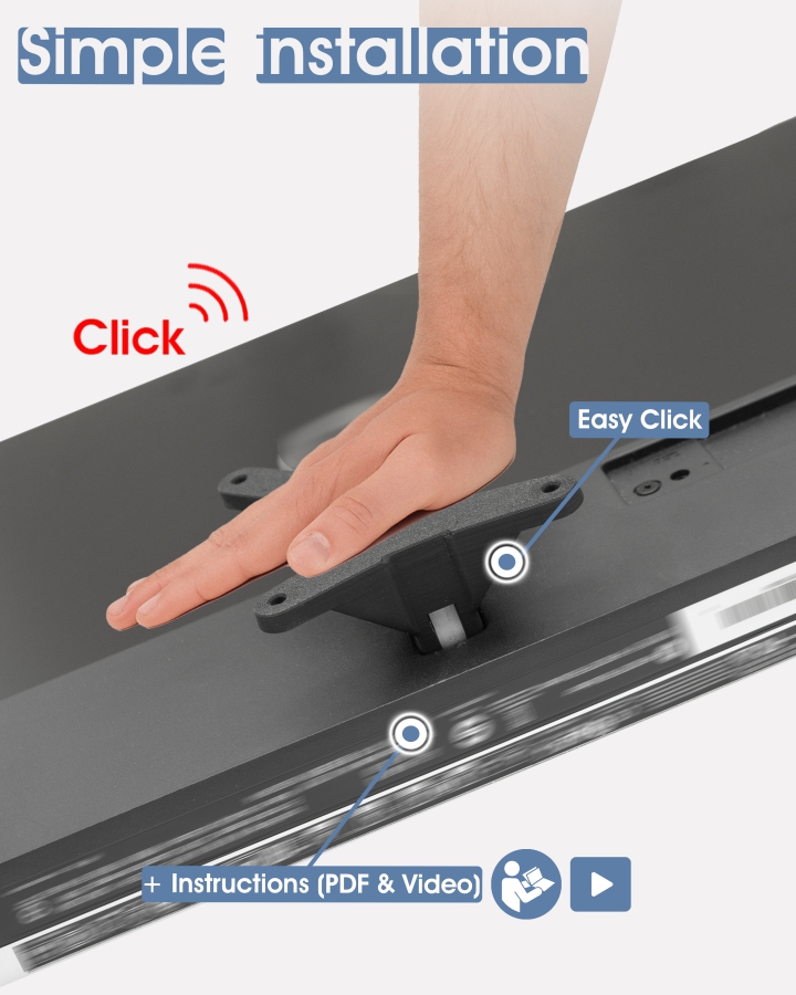 VESA Adapter kompatibel mit HP Monitor (M22f, M24f, M24fd, M24fw, M27f, M27fd, M27fq, M27fw, M32f, M32fw, 524sa, 524sf, 524sw, 527sa, 527sf, 527sw, 527sf, 527sw, 532sf)