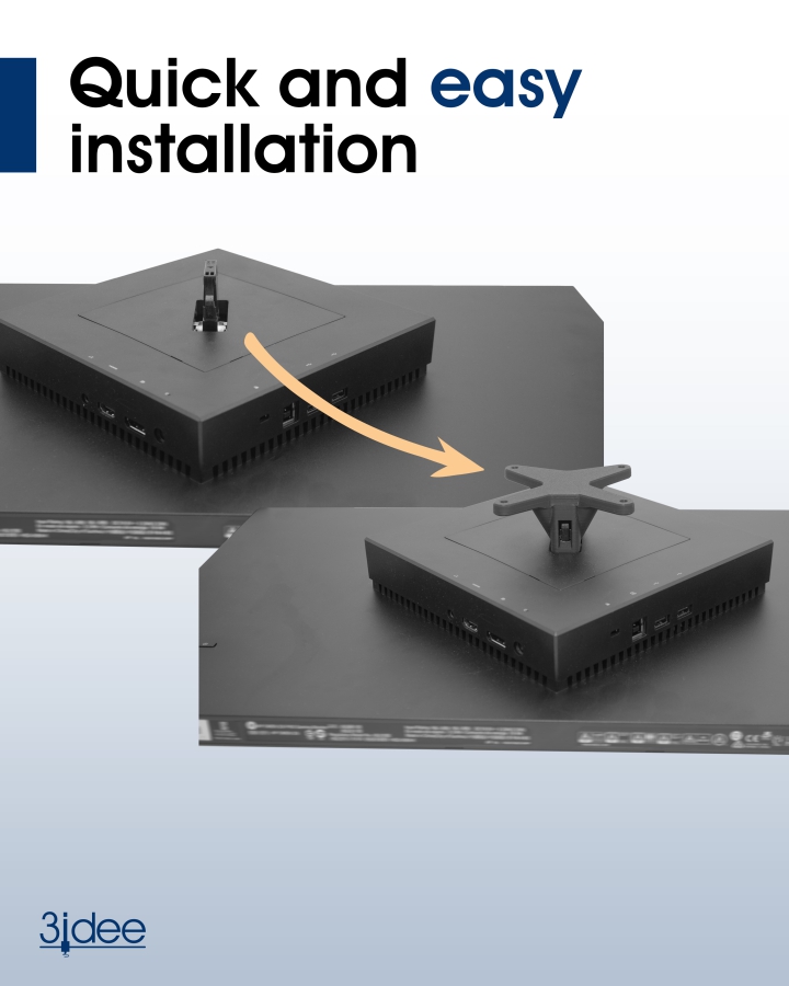 VESA Adapter kompatibel mit HP Omen Gaming Monitor (25i) - 75x75mm