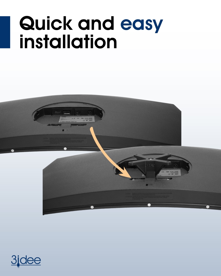 VESA Adapter kompatibel mit Samsung Monitor (U32R590, U32R592, U32R594, LU32R590, UR59C und mehr) - 75x75mm
