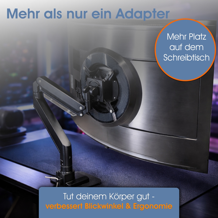 VESA Adapter kompatibel mit Samsung Odyssey Ark Gaming Monitor (Odyssey ARK 55" / ARK55" Gen2)