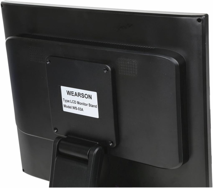 Wearson Verstellbarer LCD-Monitorständer (Schwarz) für 10–24 Zoll (Klappbarer VESA-Tischfuß für Touchscreens & Monitore bis 10 kg – 0° bis 180° neigbar)