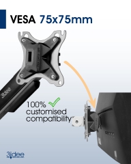VESA Adapter kompatibel mit HP All-in-One PC (ProOne 400 G6) - 75x75mm