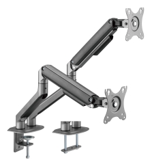 3IDEE Dual-Monitorhalterung | Für 2 Monitore 17"-32" Bildschirme | Höhenverstellbar - bis 9kg pro Arm